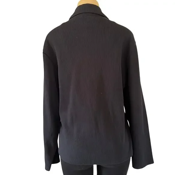 Vintage Together! Women’s Black Embroidered Floral Button Up Cardigan Sweater XL - Picture 2 of 8